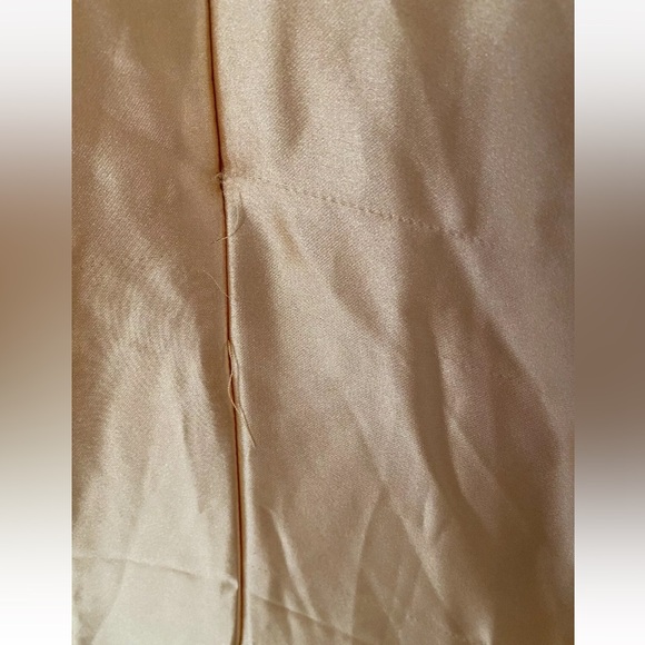 Mac Duggal Yellow Sweetheart Neck Strapless Bow Satin Ball Gown Dress Sz 8 67995 - Picture 13 of 16